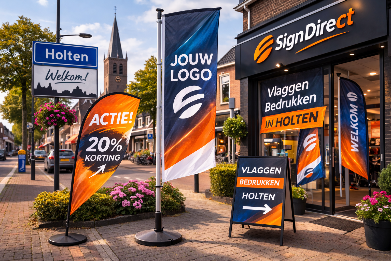 Vlaggen bedrukken Holten