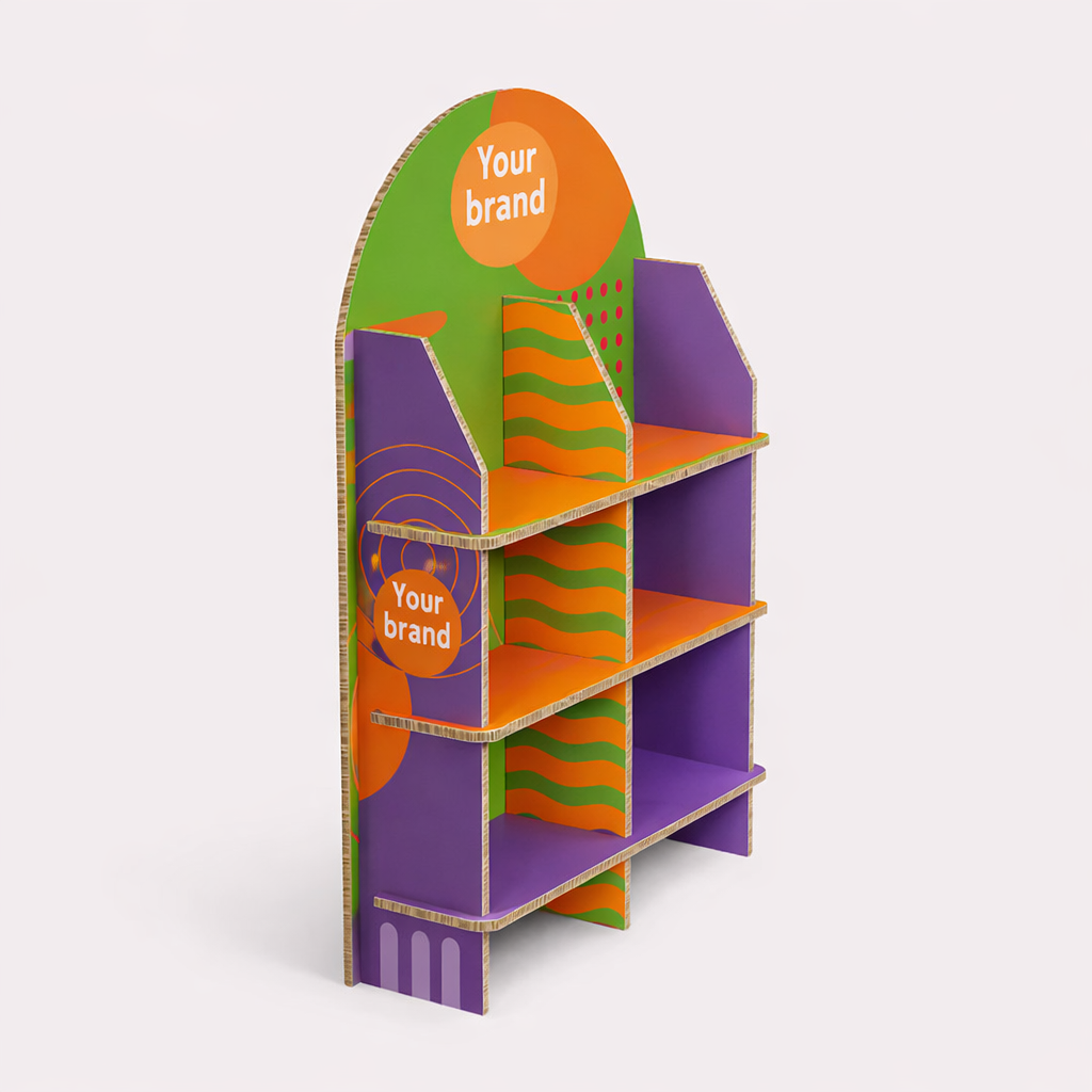 POS displays met gebogen bovenkant