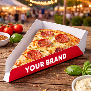 Pizza punt houders bedrukken