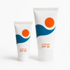 Zonnebrandcrème bedrukken