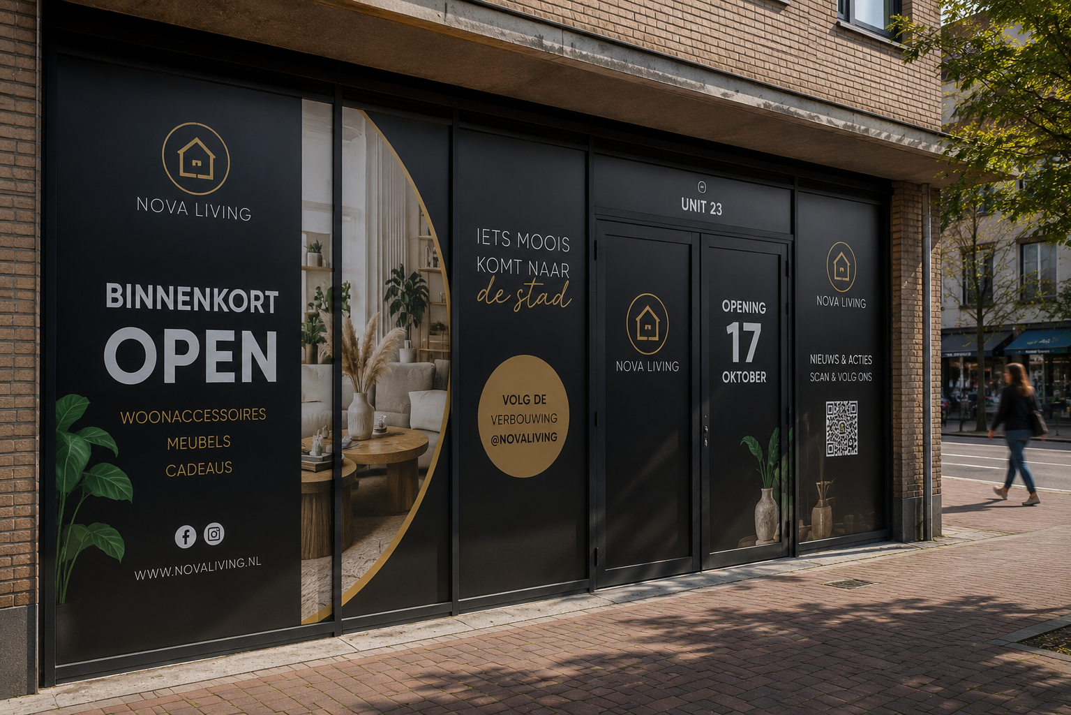 Etalagestickers voor nieuwe winkelopeningen