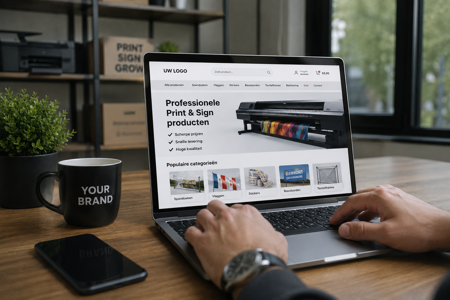 Gratis Print & Sign webshop voor resellers