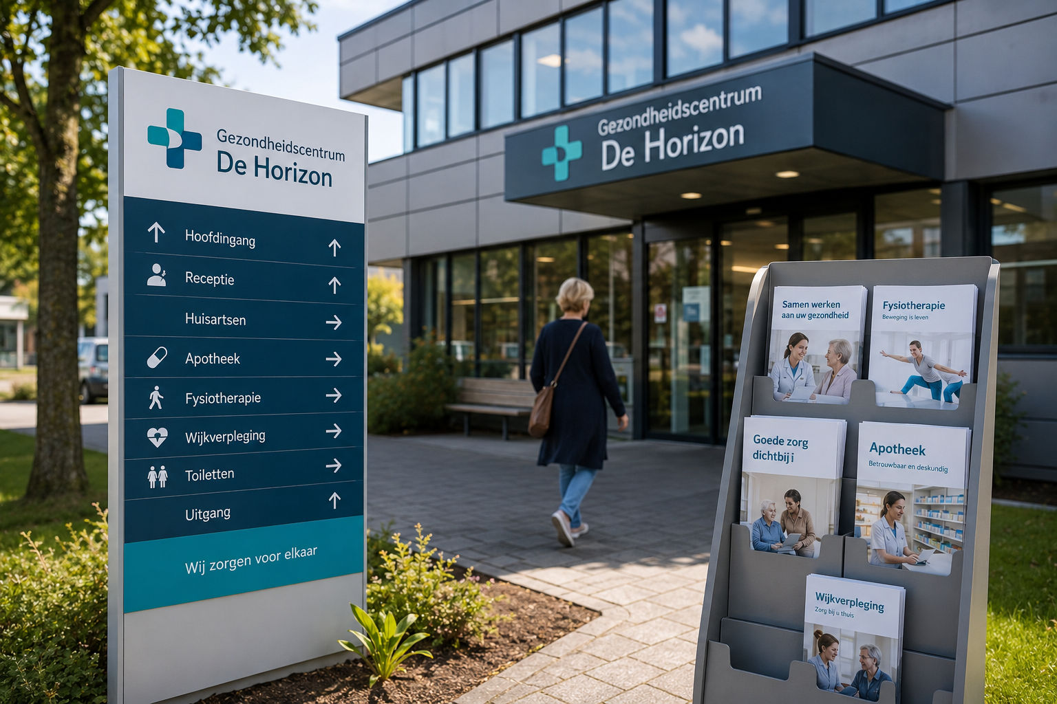 Hoe beheer je gevelreclame, bewegwijzering en drukwerk voor meerdere zorglocaties?