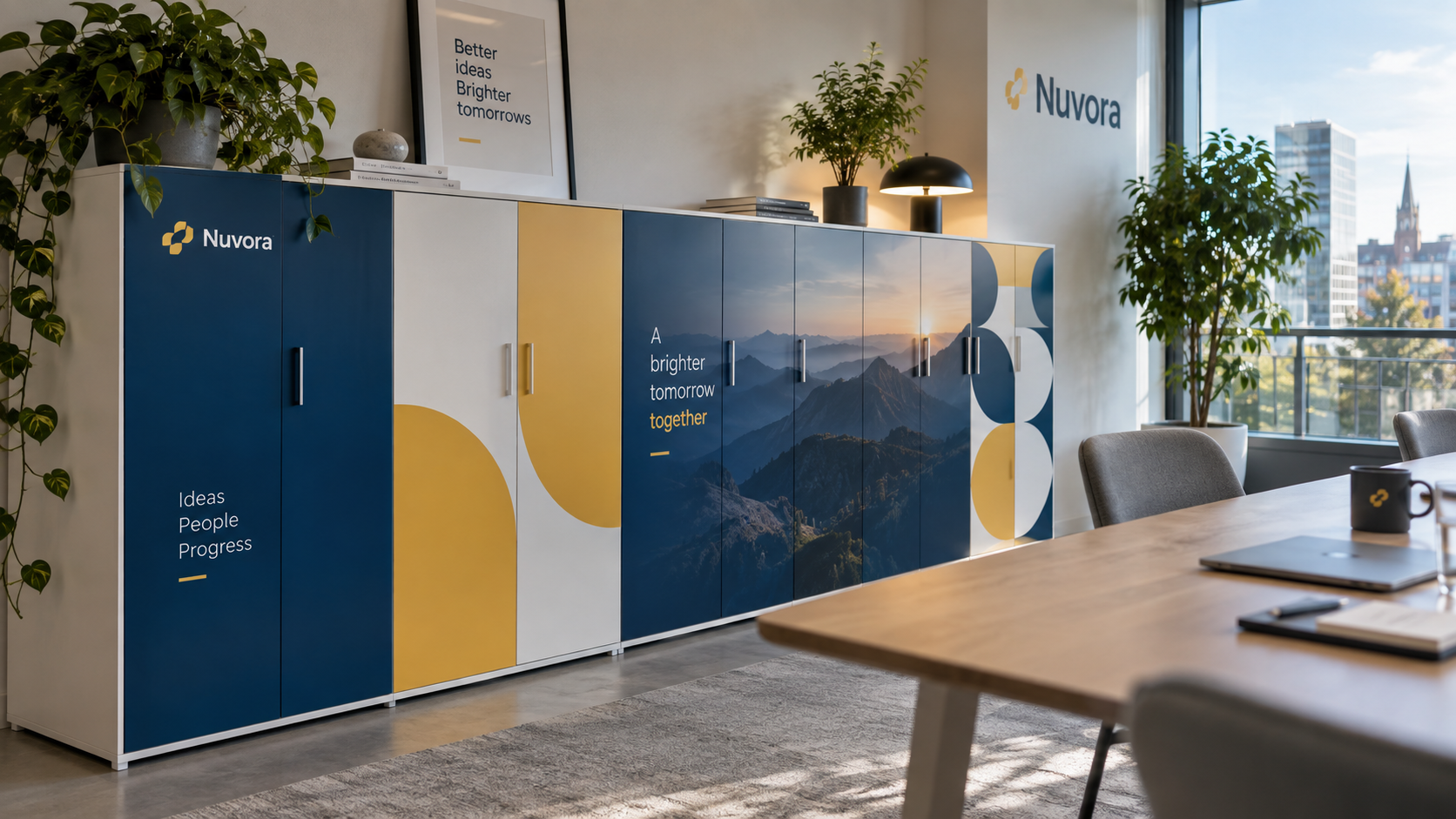 IKEA kasten op kantoor personaliseren met stickers