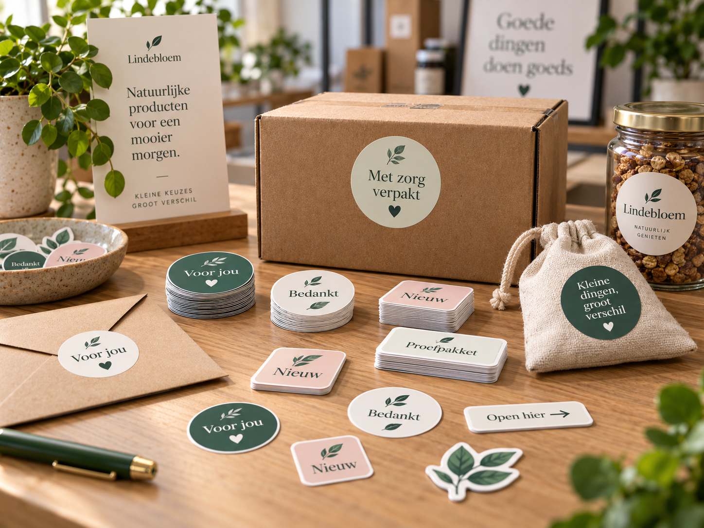 Professionele losse kleine stickers voor verpakkingen producten enveloppen giveaways en branding
