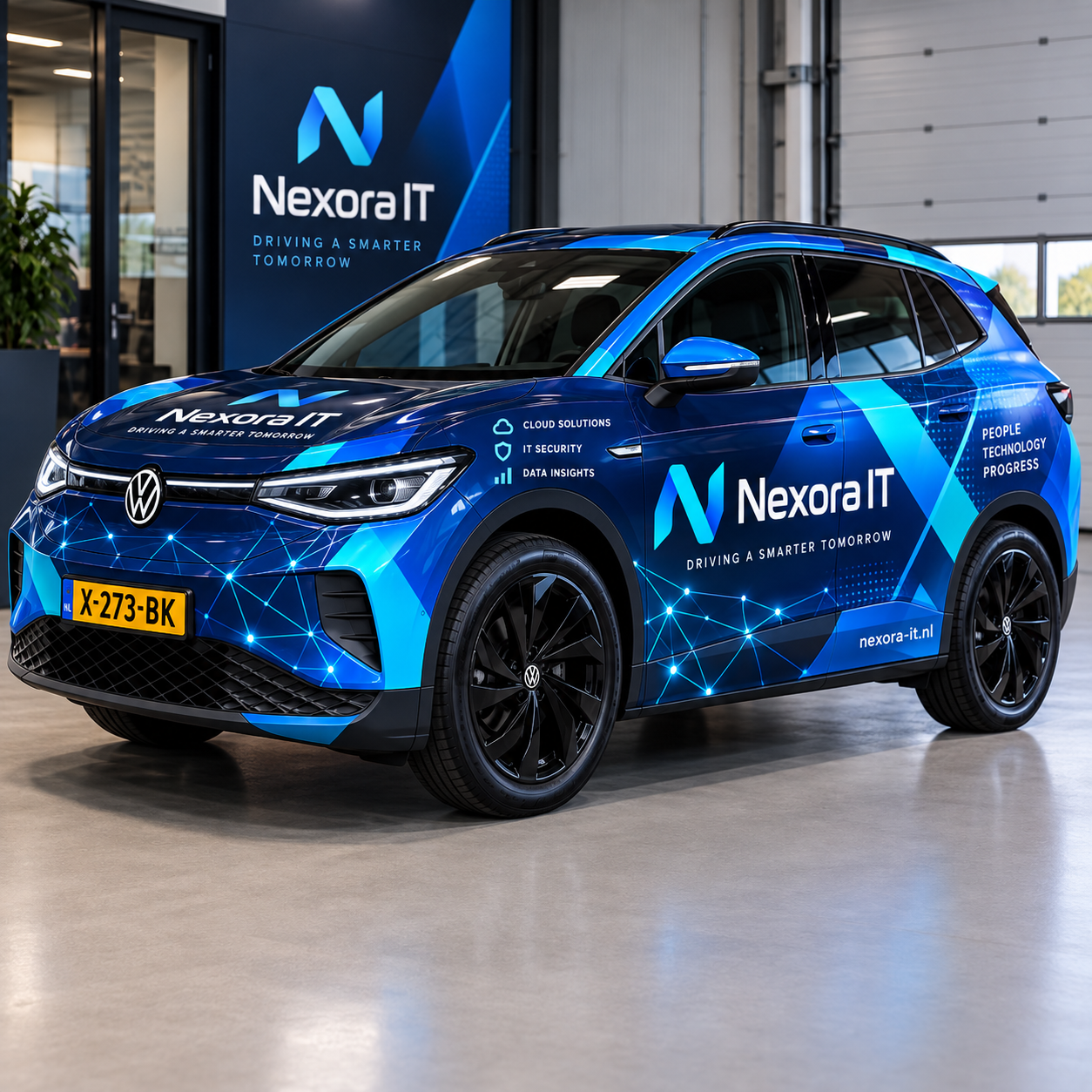 Full wrap personenauto voor maximale bedrijfszichtbaarheid