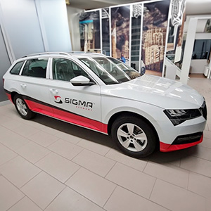 Sigma personenauto professioneel beletterd door SignDirect