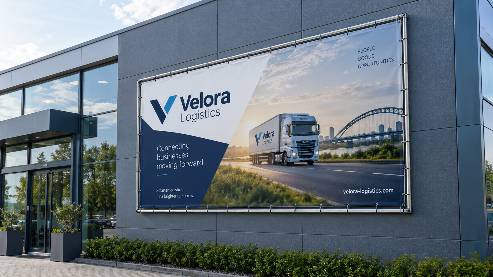 Spandoek in een bestaand gevelreclameframe vervangen