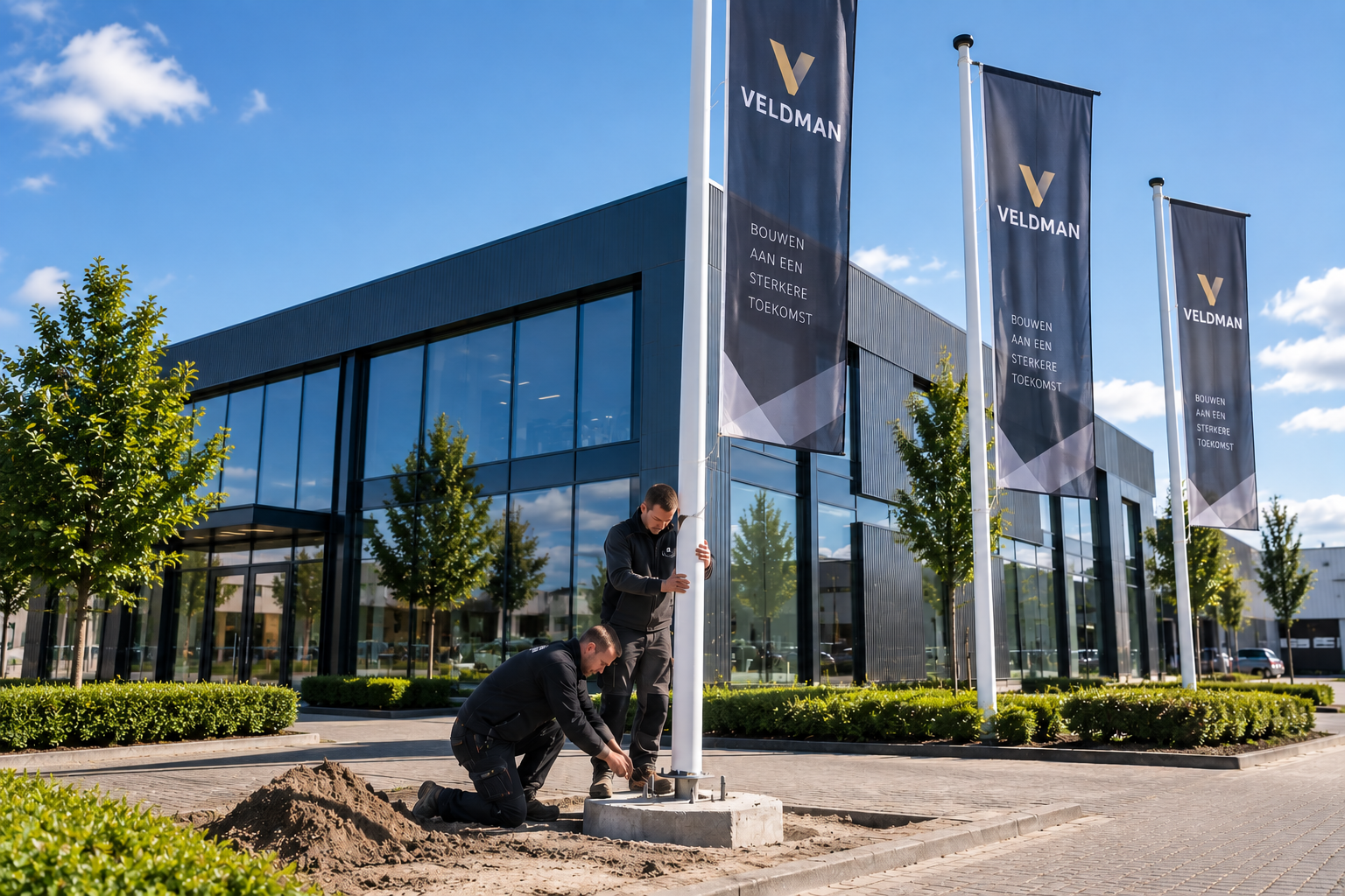 Vlaggenmasten professioneel laten plaatsen