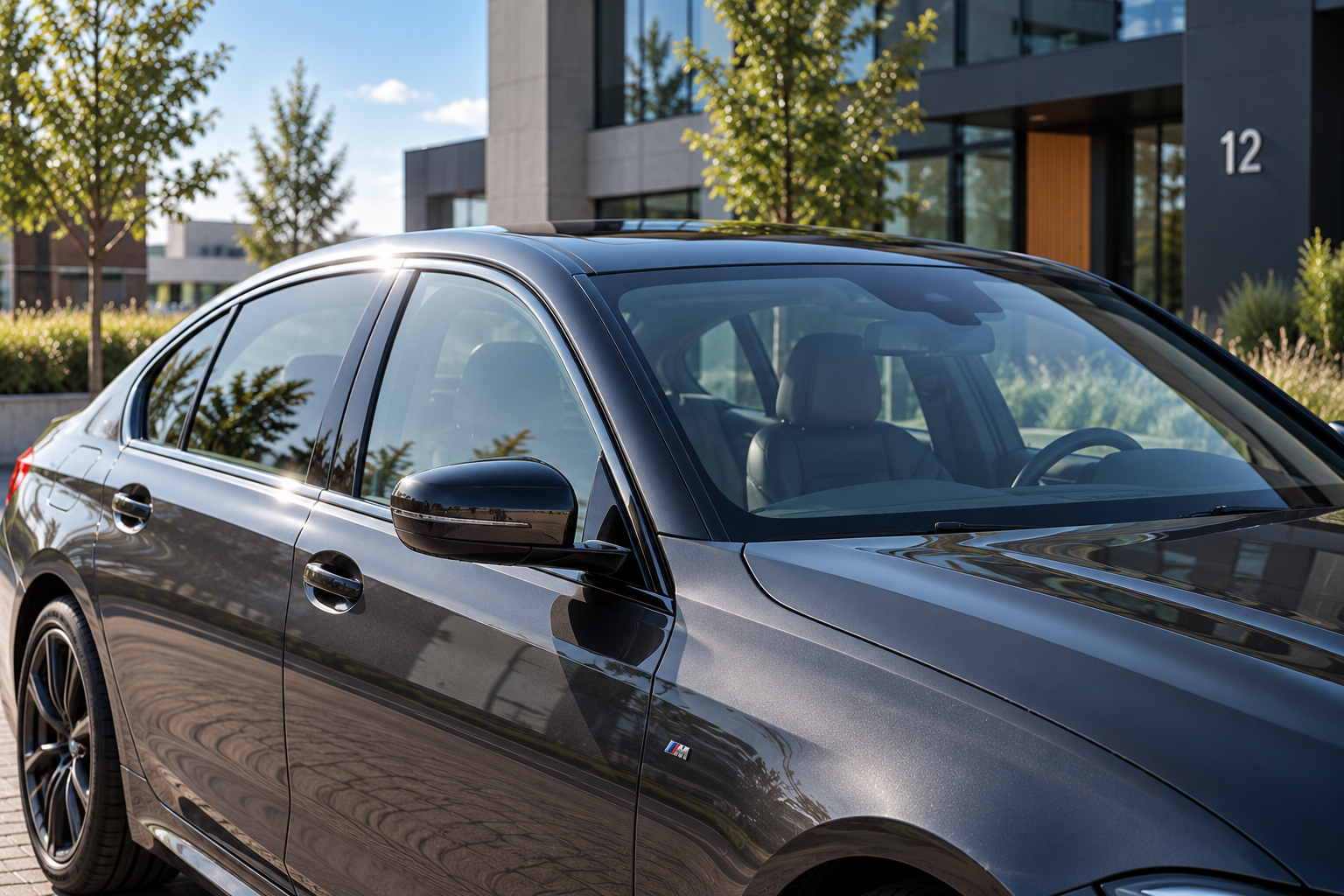 Auto met zeer subtiele lichte warmtewerende raamfolie en originele uitstraling
