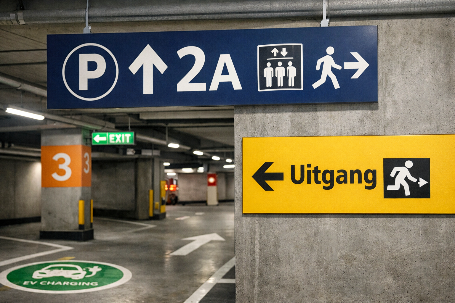 Wayfinding in parkeergarages