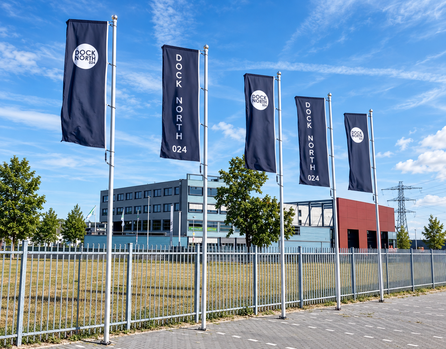 Zeefdruk baniervlaggen voor showrooms